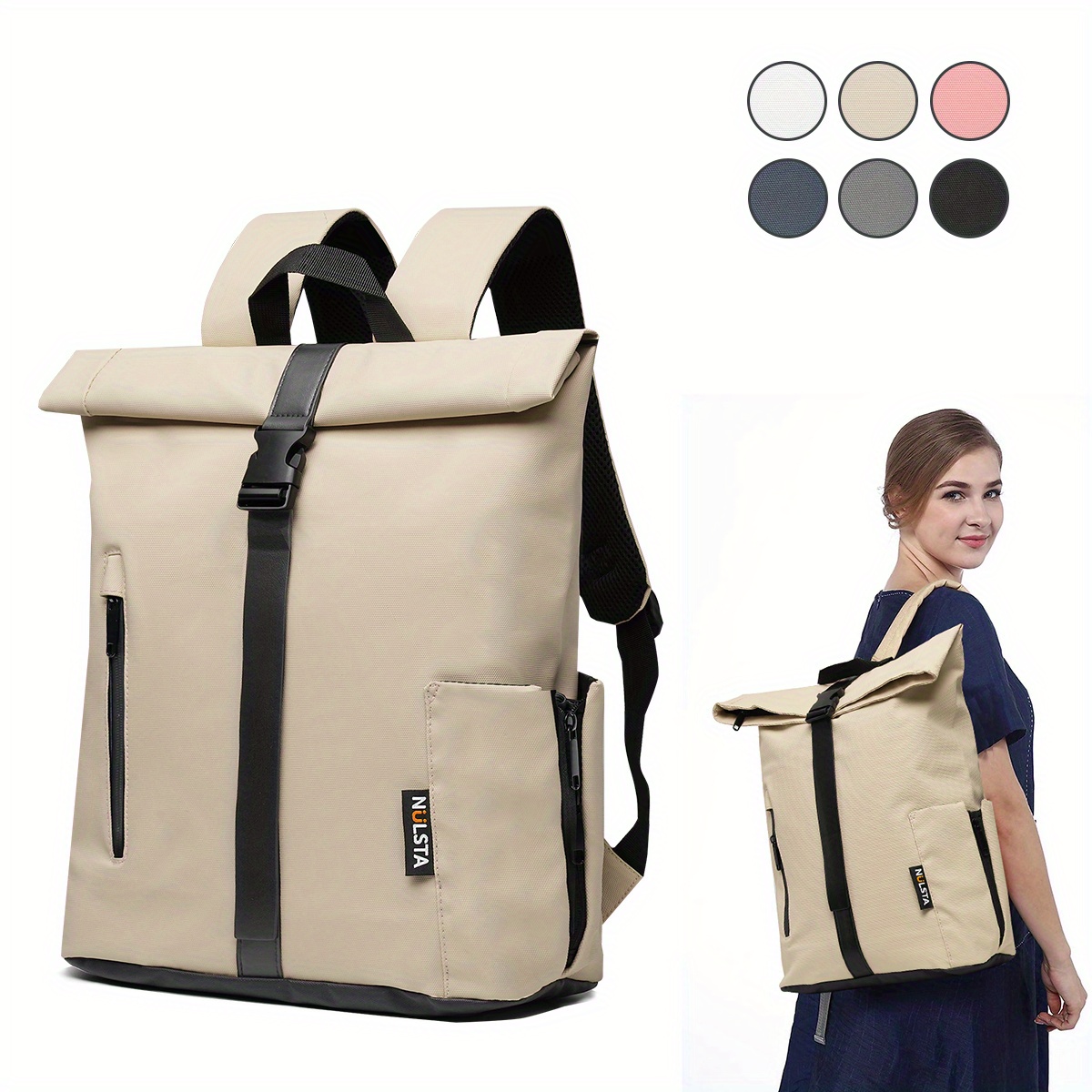 TEMU 20-25l Lightweight Anti-theft Travel Backpack For - Multiple Compartments, Adjustable Shoulder Straps, Durable Soft Shell Design In 6 Colors