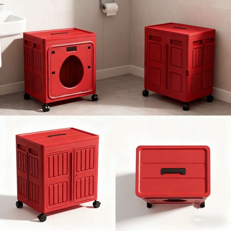 large capacity folding storage box durable plastic stackable for bedroom closet ideal for clothes and seasonal storage under bed storage Product details 1