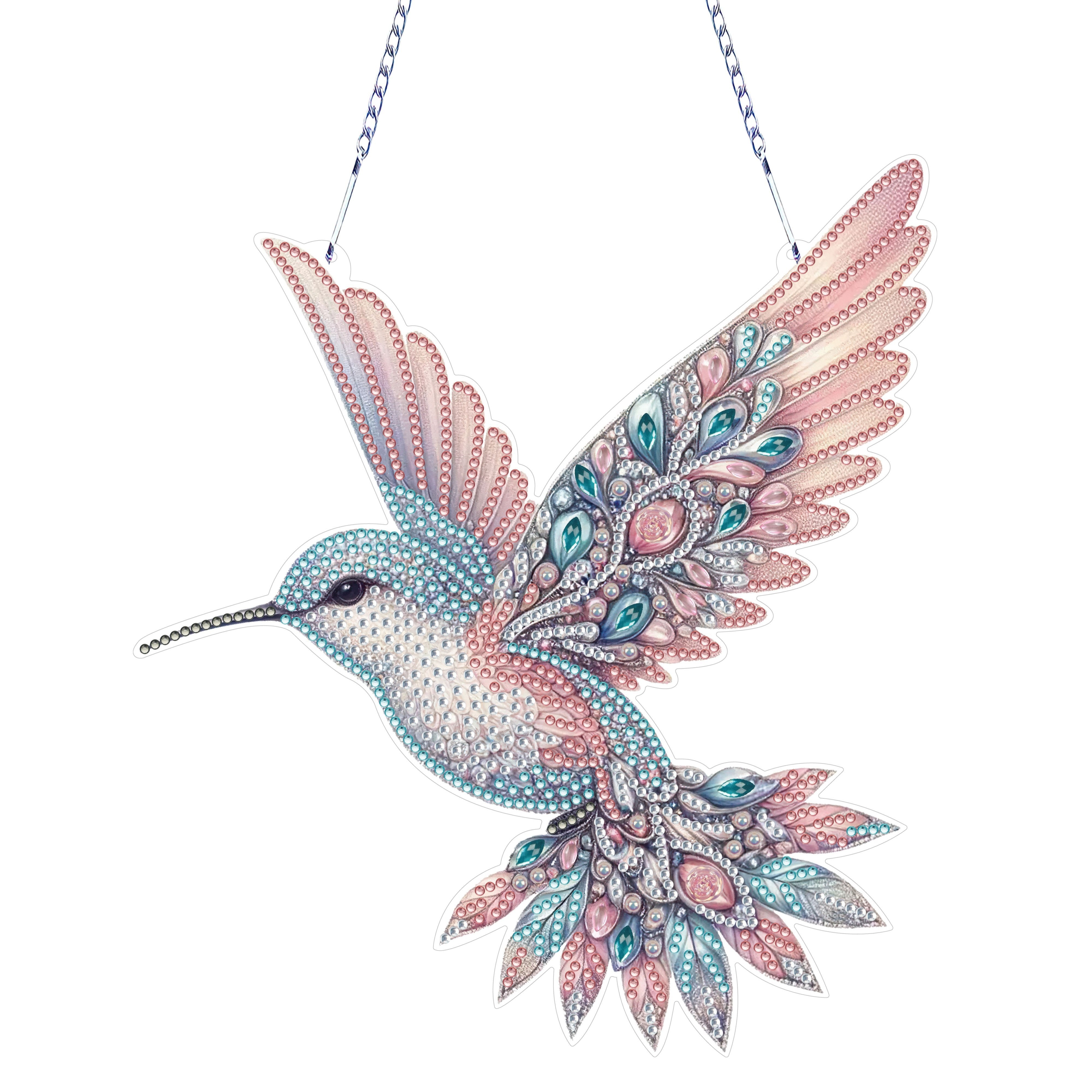 a set homemade diamond painting tools pink hummingbird - Temu