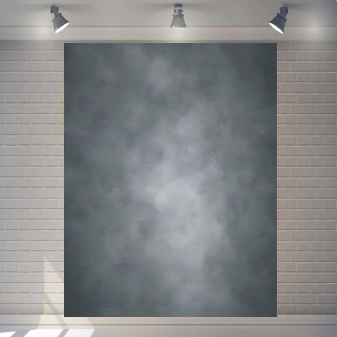 Retro Gray Photography Background Polyester Seamless Backdrop