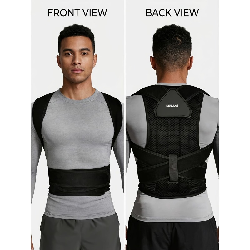 Back Brace Posture Aligner For Men And Women, Complete Upper Back Support For Back, Neck, Shoulders, Lower Back, Adjustable Support Straps