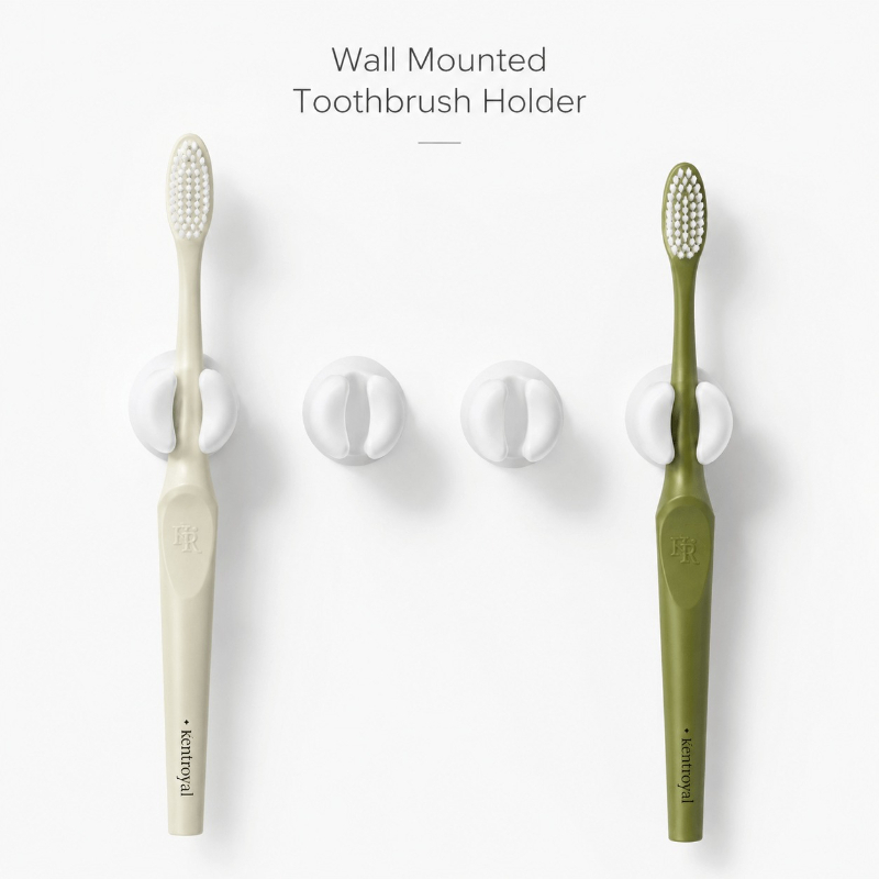 TEMU 6pcs Suction Cup Wall-mounted Toothbrush Holder Clips, No Drilling Required, Bathroom Toothbrush Organizer, Space-saving Toothbrush Rack,