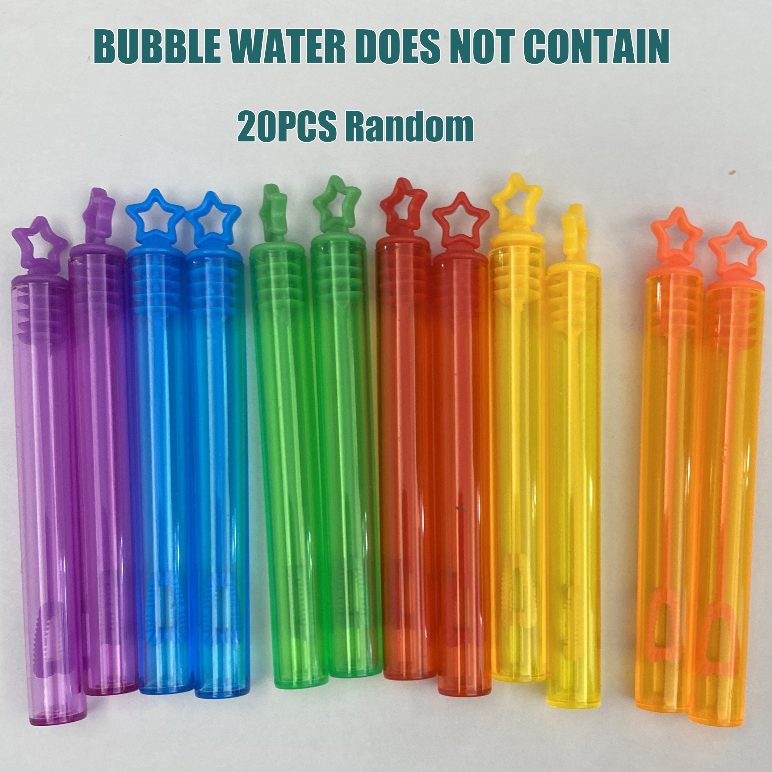 Image of 20pcs Star Mini Bubble Wands, No Liquid, Bubbles For Kids Party Favors, Outdoor Toys, Kids Toys, Goodie Bags Stuffers For Kids, Pinata Stuffers, Party Favor Bags, Prize Box Toys For Classroom (random)