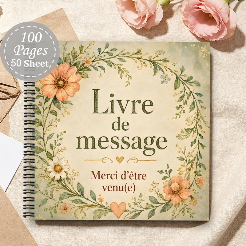 TEMU 1 pièce 'or esthétique français, carnet à spirale, journal de voyage, cadeau-témoin pour , cérémonies de de diplômes, baptêmes, fêtes