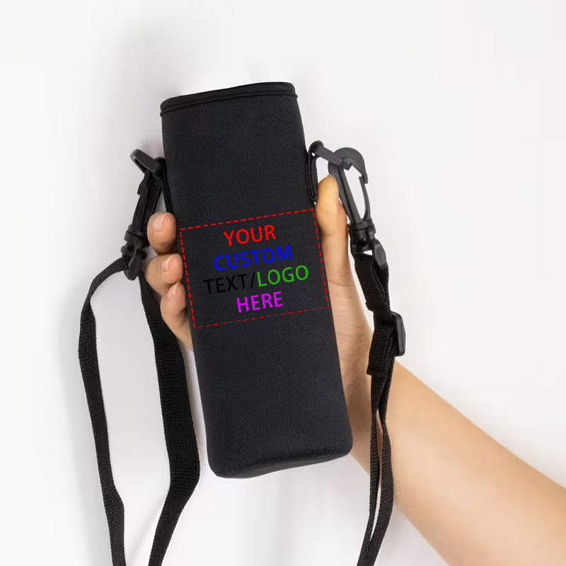 TEMU cruzada para botella de agua con imagen personalizada, disponible en , con correa de ajustable. Bolsa cruzada portátil aislante para botella de