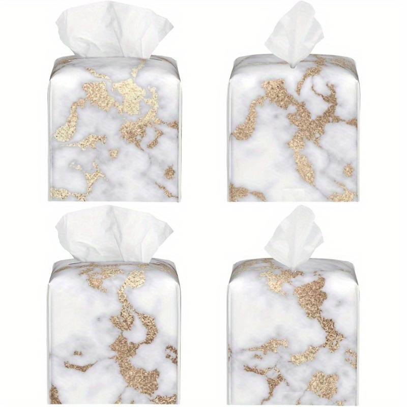   tissue box cover elegant white   like design pu leather holder with closure fits standard tissues decorative organizer for living room bathroom     decor gift bathroom accessory chic aesthetic   accessory interior designers Product details 1