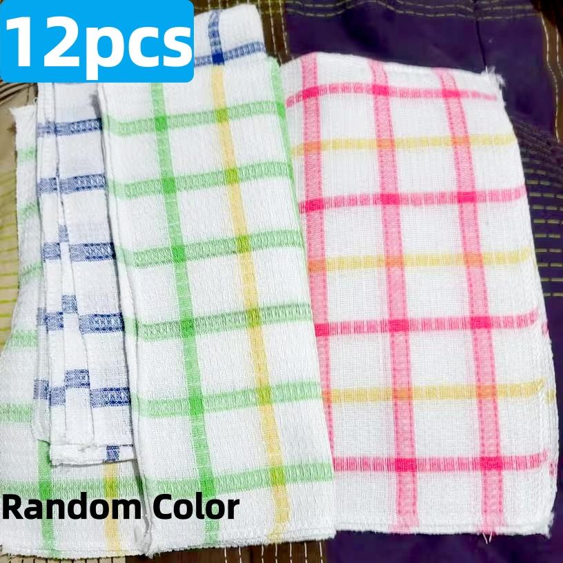 TEMU 12 Kitchen Dishcloths, Soft And Absorbent Cloths, Household Cleaning Tools, Reusable And Durable Kitchen Cloths, Home And Wedding Decorations