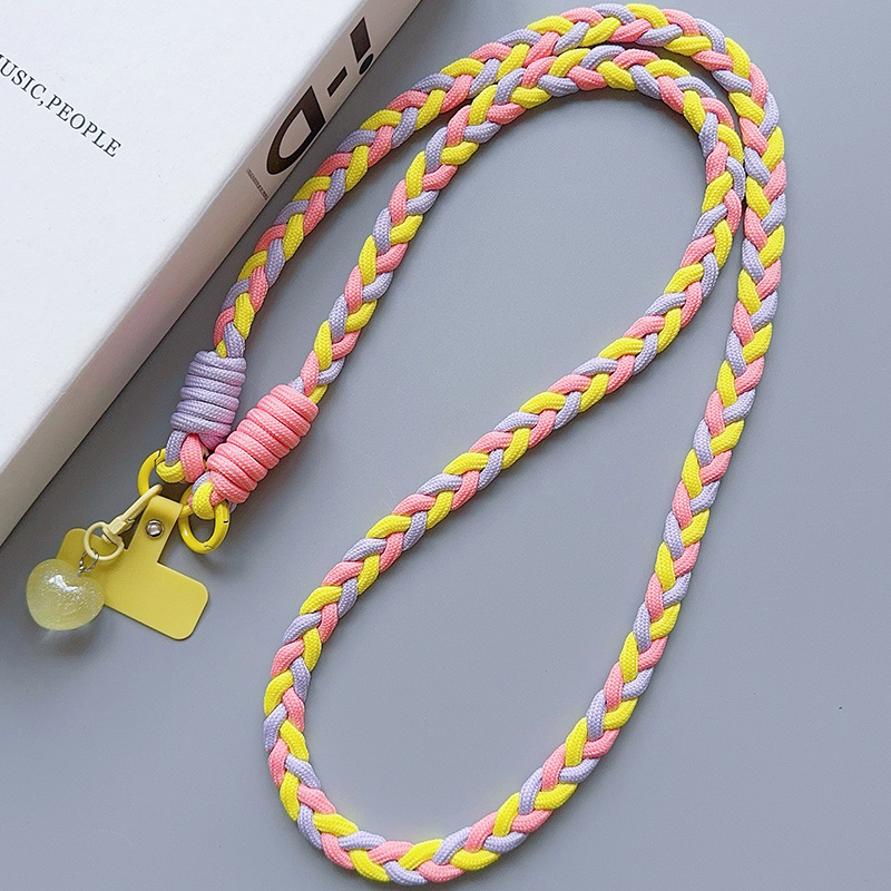 1pc universal phone lanyard cardholder heart charm durable
