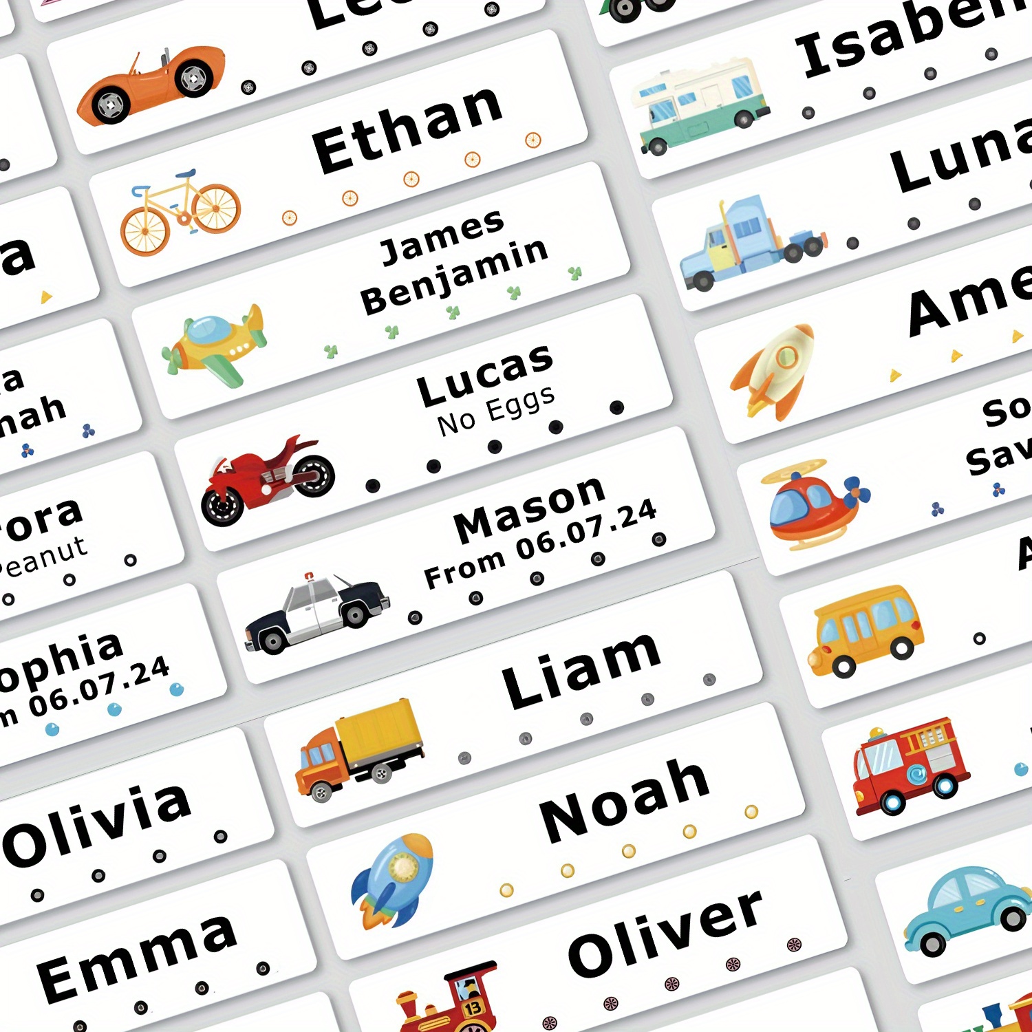80pcs personalized name labels cartoon cars vehicles custom stickers tags for   bottles backpacks school supplies
