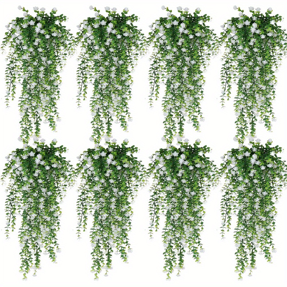 3 stck knstliche hngende seidenblumen, gnseblmchen, unechte pflanzen,  efeu, eukalyptusbltter, hngende auenpflanzen, dekorative veranda,  hngende krbe fr den hof, wanddekorationen - haushalt & kche - Temu