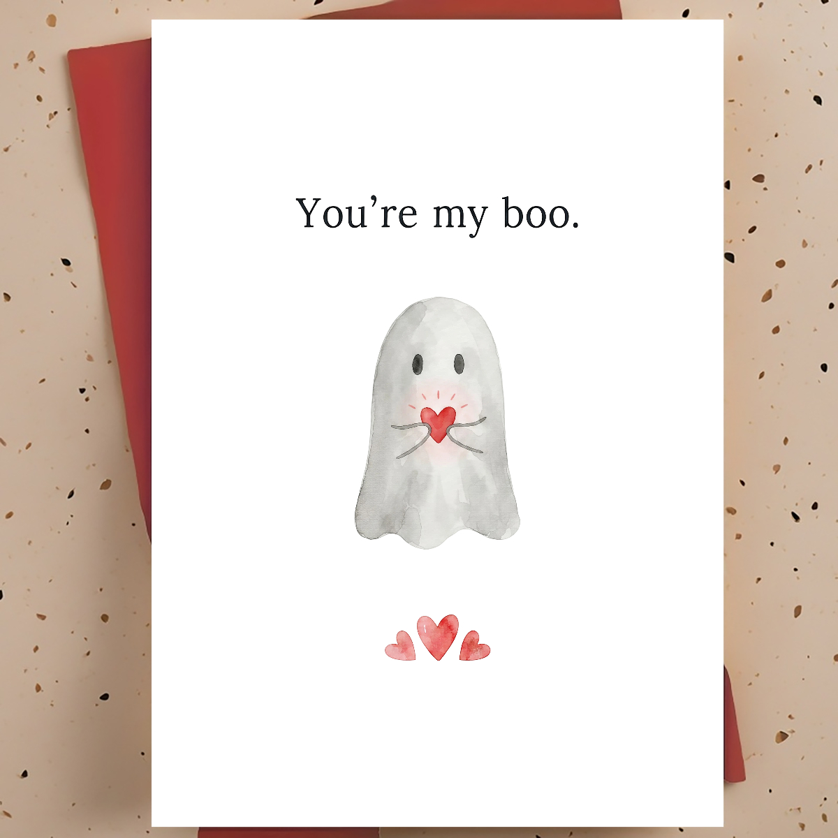 TEMU 1pc Love Greeting Card For Partner, Wife, Husband – Funny Couple Illustration, , Thickened, With Envelope