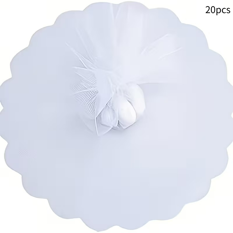 TEMU 20/30pcs Pack White Organza Tulle Round Packaging Bags Suitable For Wedding Favors, Baptism, Birthday Party, Graduation - Suitable For Weddings,