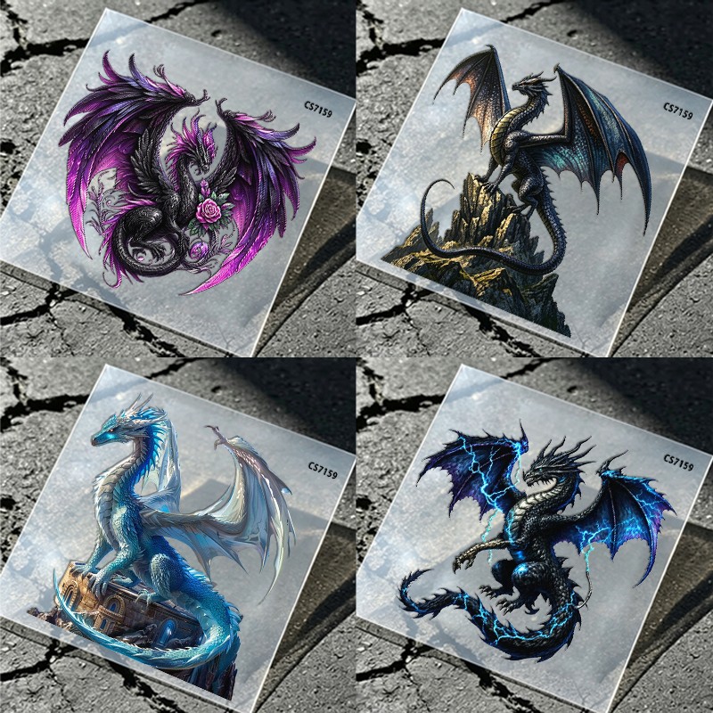 TEMU 1 Set Of 4pcs 2d Element Flying Transfer Stickers For Water Cups, Computers, And