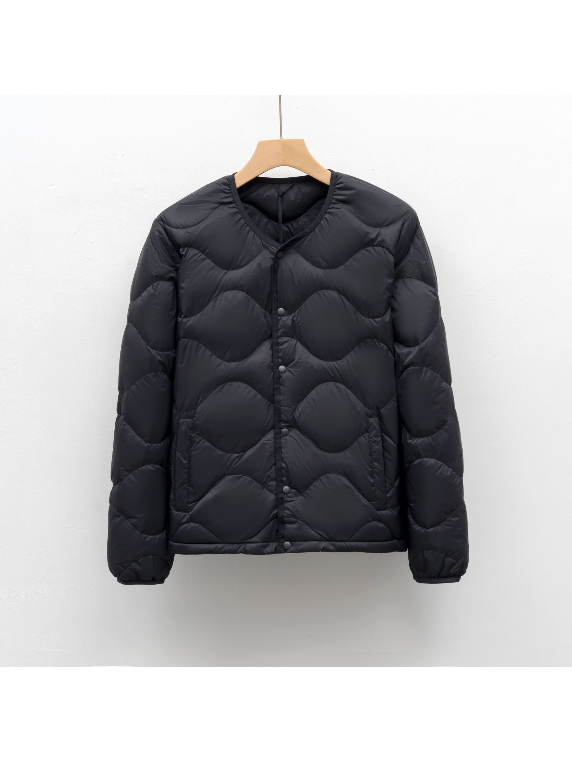 Pinghu   90 Down   Standard Autumn Winter Lightweight Down Jacket Men Short Thin Down Inner Liner Round Neck Casual Coat