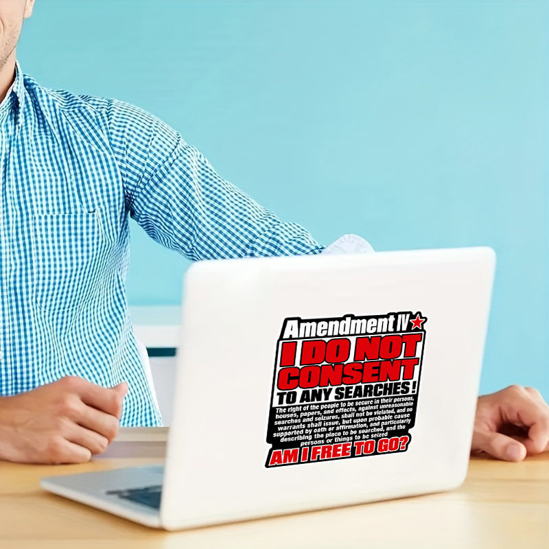 TEMU 5.5inch I Do Not Searches Vinyl Sticker, Scratch-resistant Pvc Decal, For Water Bottles Windows Tumblers Helmets, Civil /fourth , Motorcycle