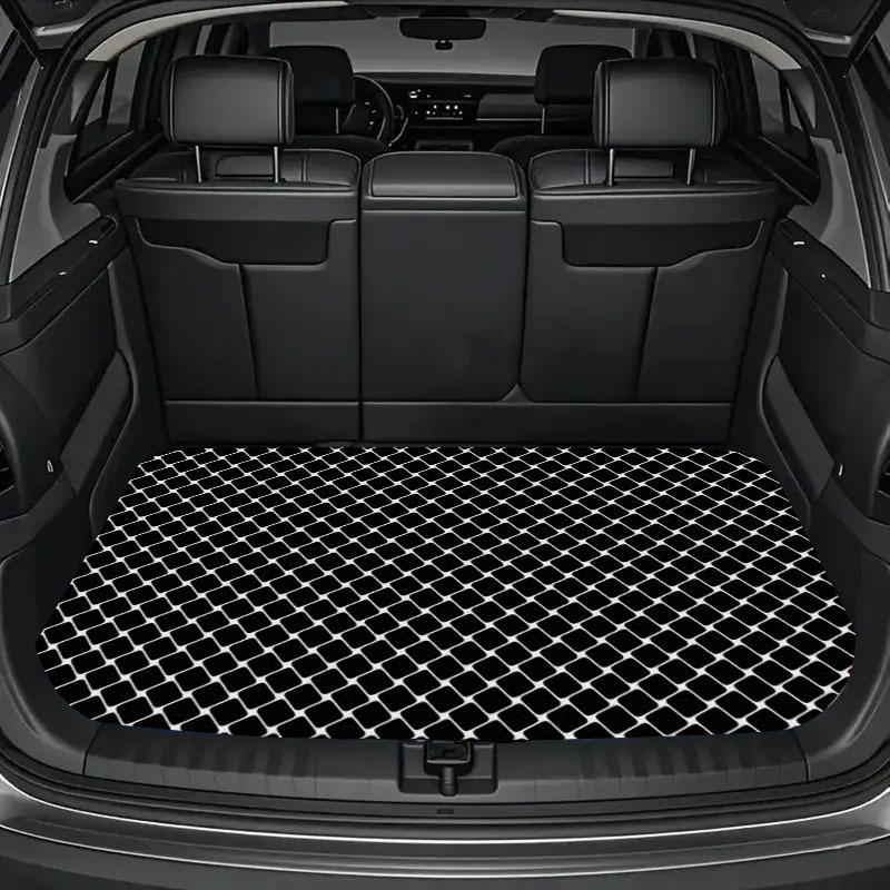 TEMU Universal Car Trunk Mat, Stylish Polyester Fiber Cargo Liner, Suitable For All Vehicle Types, Easy To Clean, Fits Sedans, Suvs, And Models Of