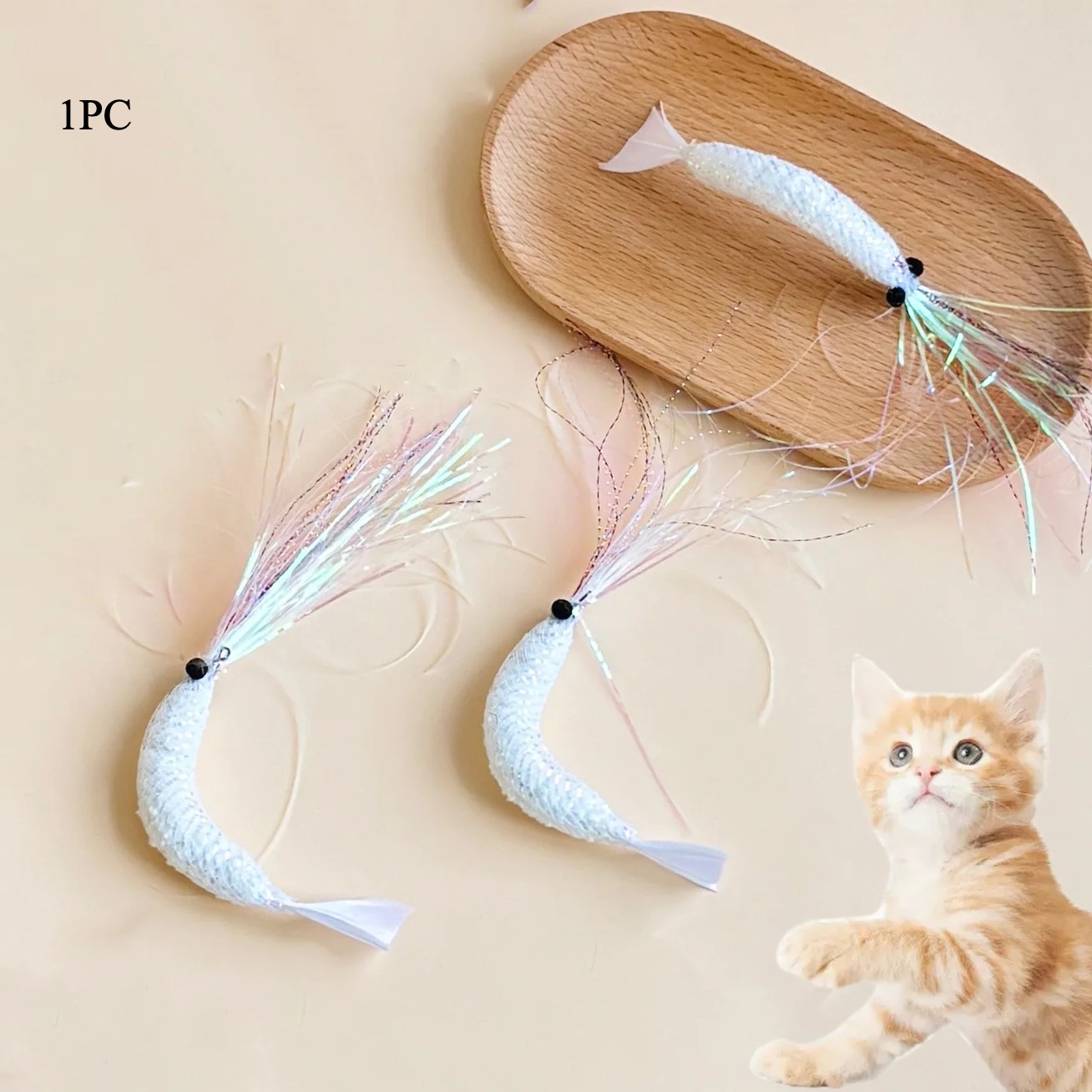 Cat Teaser Toy Feather Bell Interactive Kitten Toy