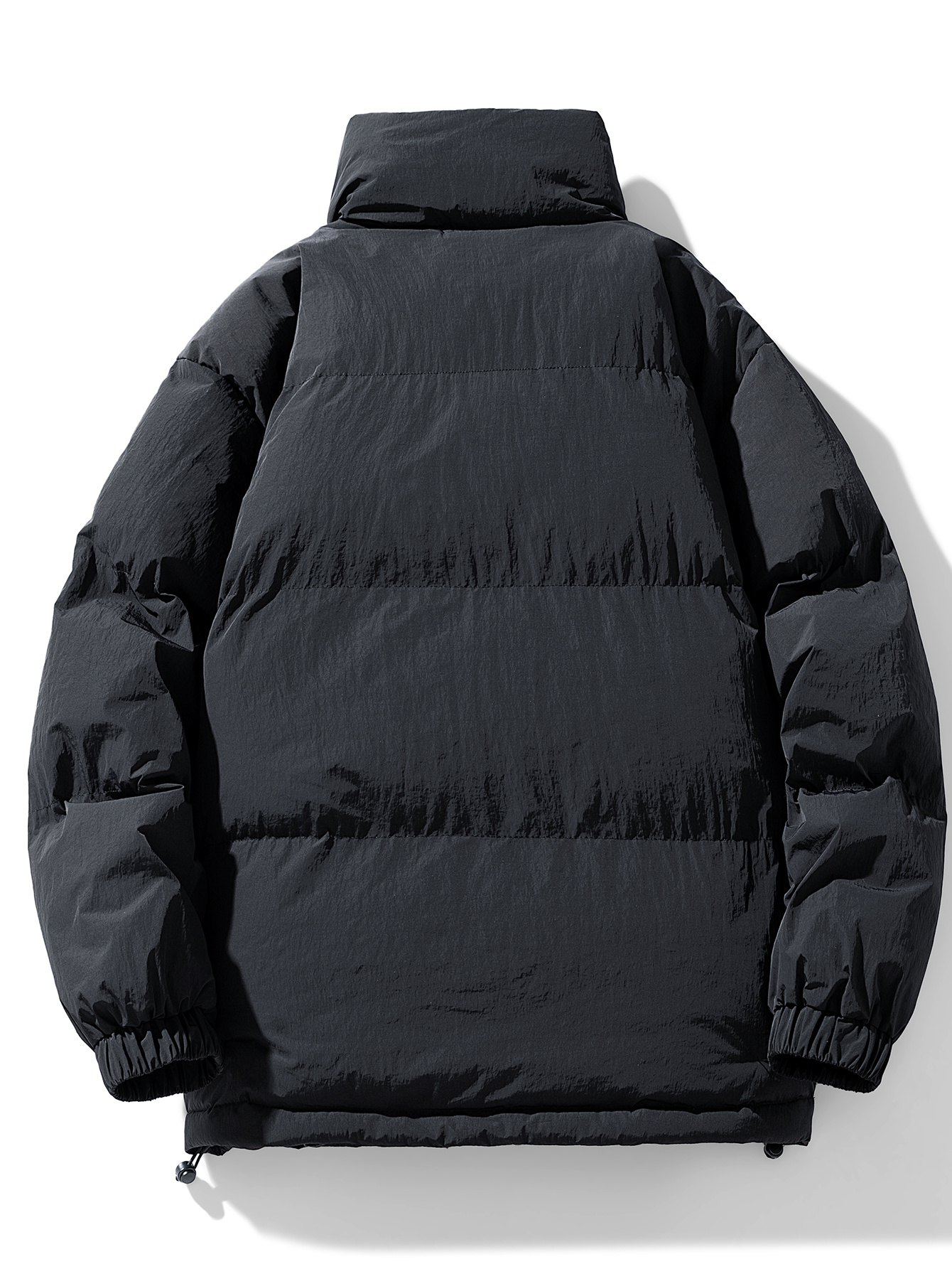 Men's Heavy-Duty Winter Coat with Full Zipper Closure