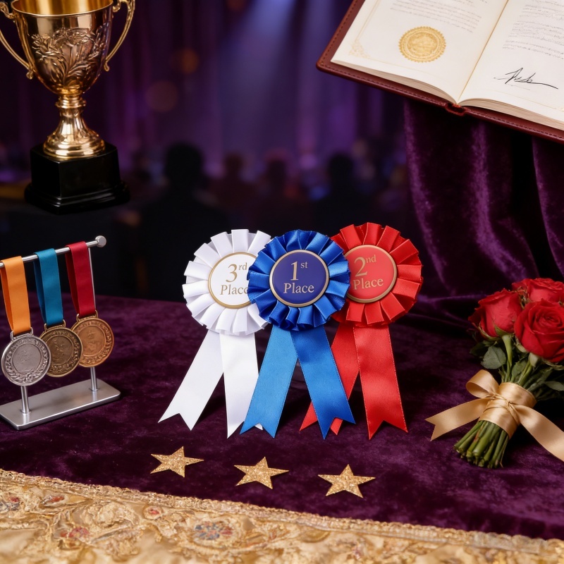 Medal Neck Ribbons Flat Medal Lanyard With Snap Clip For