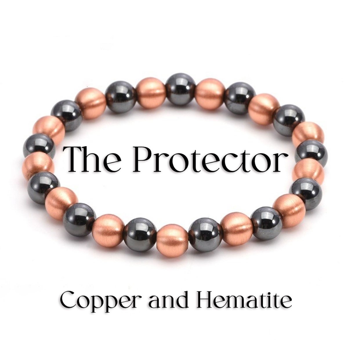TEMU Protector de pulsera de cuentas de cobre vintage y , y desvía las cosas malas, joyería elástica de cuerda , adecuada para diferentes tamaños de