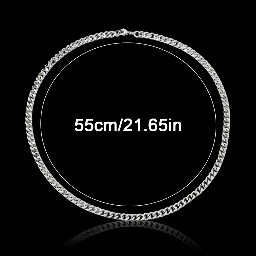 Cuban Link Chain Stainless Steel Necklace with Message Card