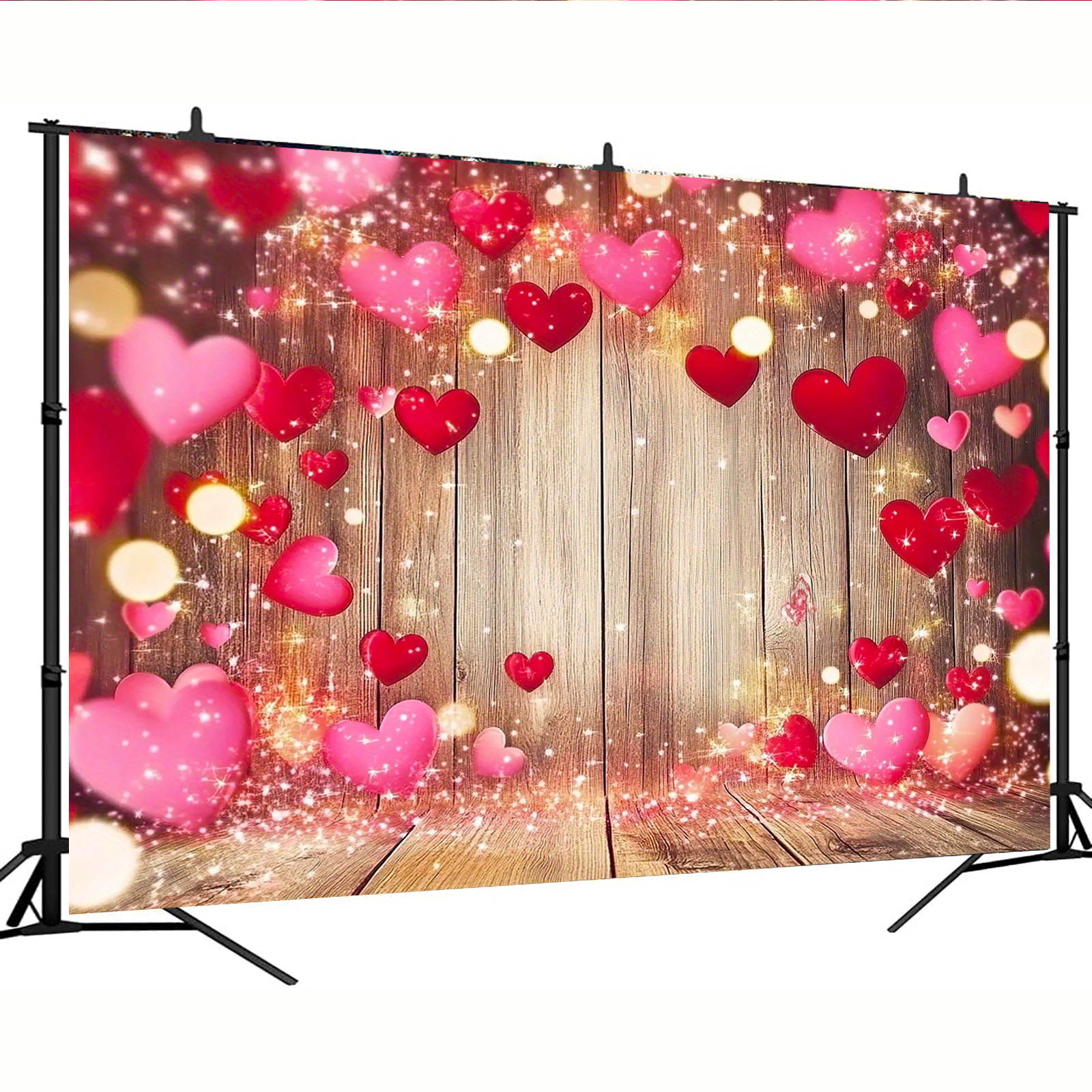 

1pc Polyester Valentine's Day & Day Themed Backdrop - Multipurpose Banner For Weddings, Bridal Showers, Birthdays, Anniversaries - Universal Holiday Decor, No Electricity Needed, Sizes