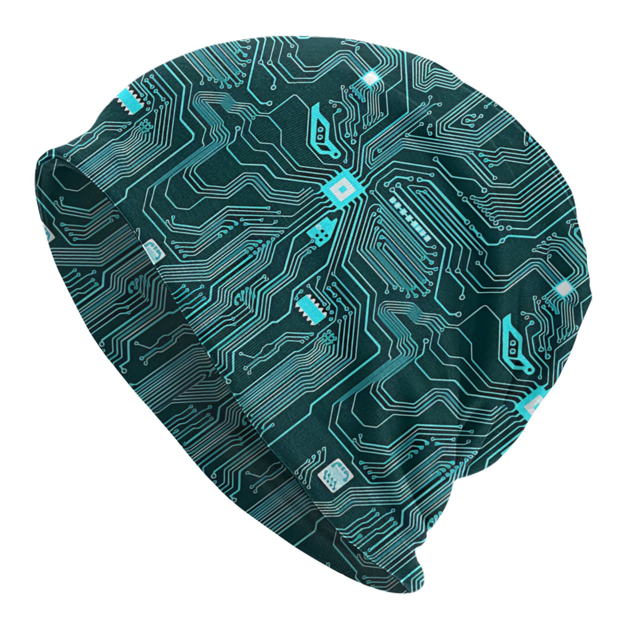 TEMU Gorros de Moda Code Linux Python para Homem com Estampa 2D