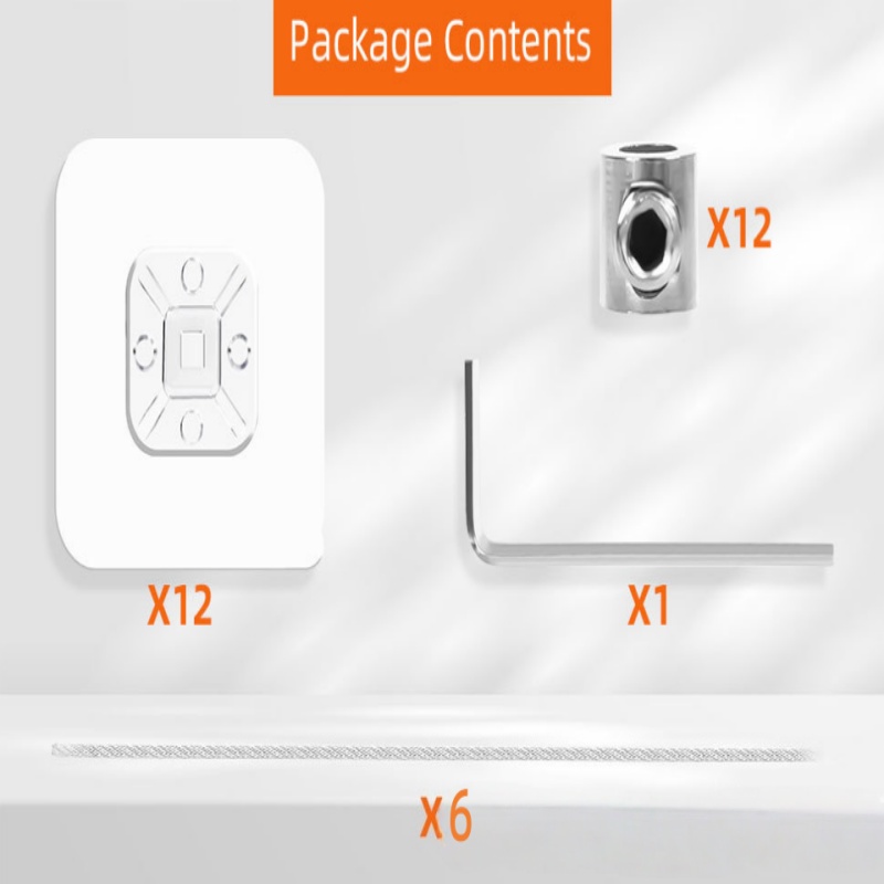 TEMU 6 Pack Adjustable 42" Metal Tv Safety Straps, Vinkqiado No-drill Adhesive Anti-tip Furniture Wall Anchors For Baby Proofing, Secure Flat Screens