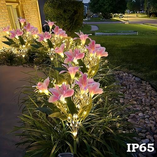 7 solar outdoor garden lights solar powered led decorative ground stakes ip65 rated ideal for gardens patios and landscape areas