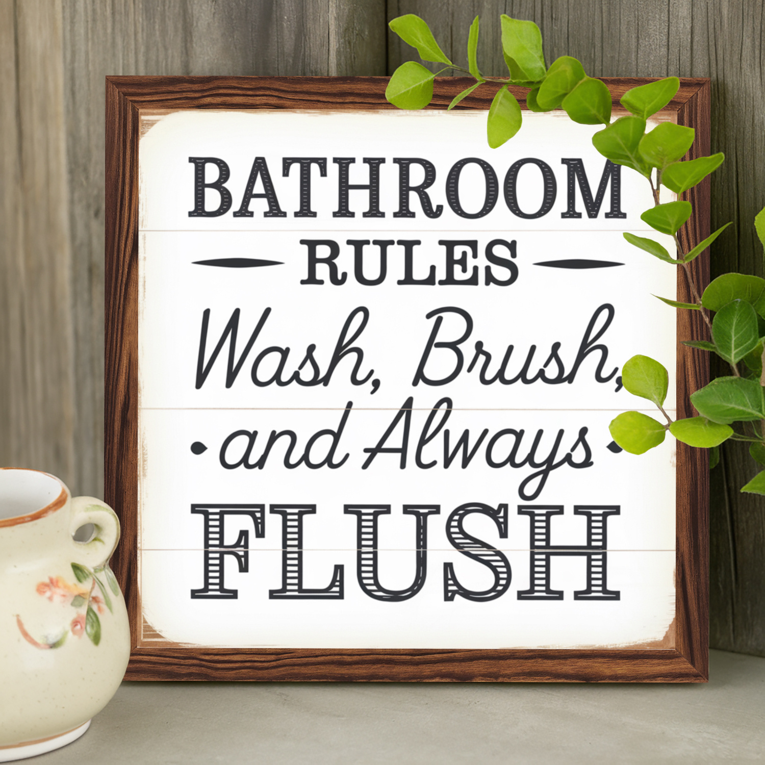 TEMU 2d Flat, 2d Flat Plane, 1pc, Bathroom Guide: Clean, Scrub, Keep Wooden Sign, For Bathroom Decor, Bathroom Gift, Hot Tub Wall Art, Inspirational