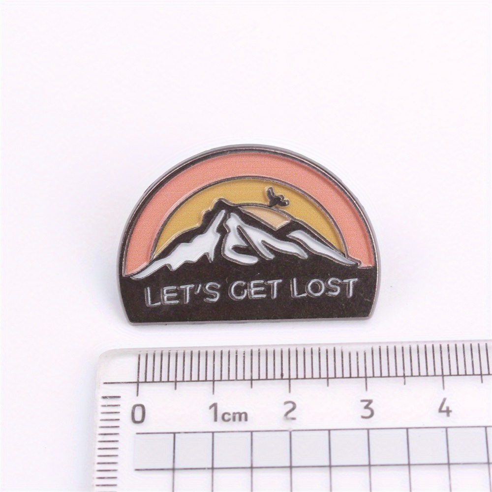 Mountain Enamel Brooch Pin Irregular Shape Novelty Accessory