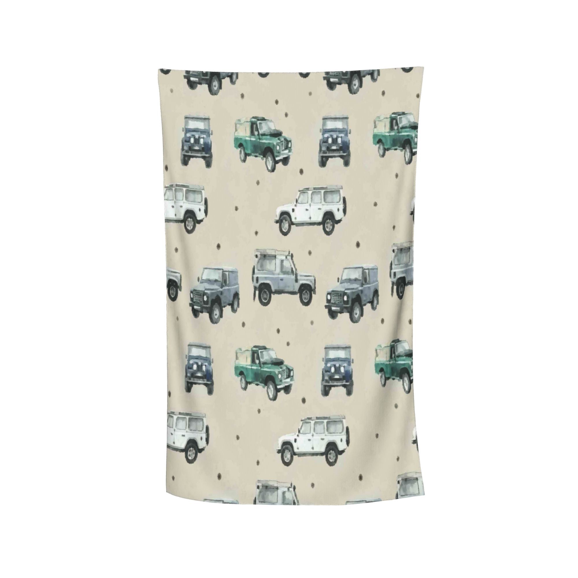 TEMU Watercolor Retro Off-roader. Quick-dry Beach Towel - Fashionable Pattern, Suitable For Swimming, Gym, Yoga - Companion