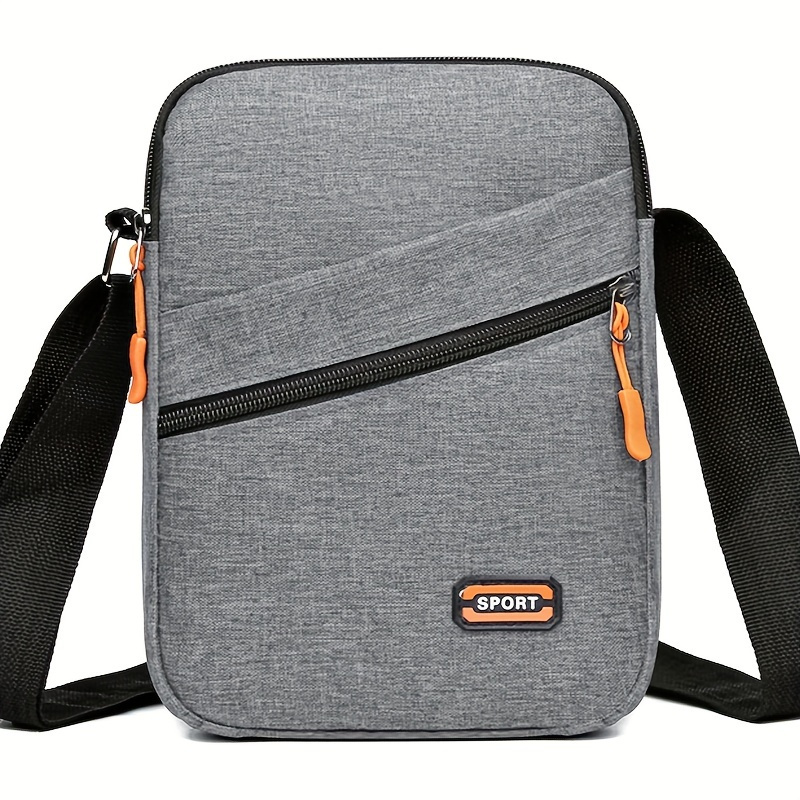 TEMU Nylon Shoulder Bag - Features Adjustable Straps, Zipper Pockets, Sturdy Design Ideal For , Unisex