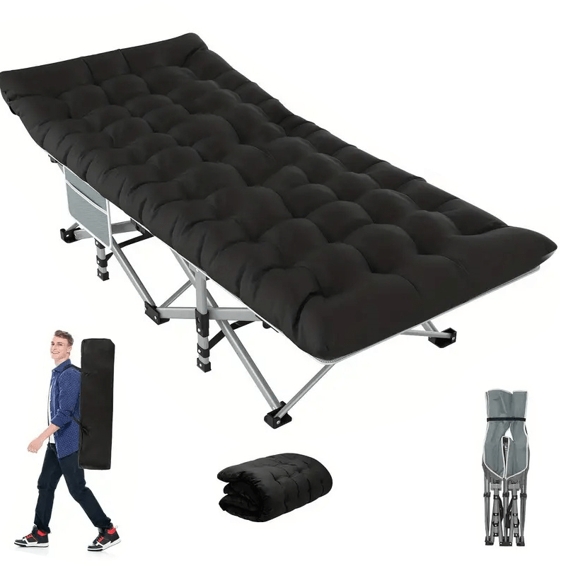 a foldable camping bed foldable camping bed for adults double oxford portable foldable bed camping bed with soft cushion suitable for family nap beach trip yard