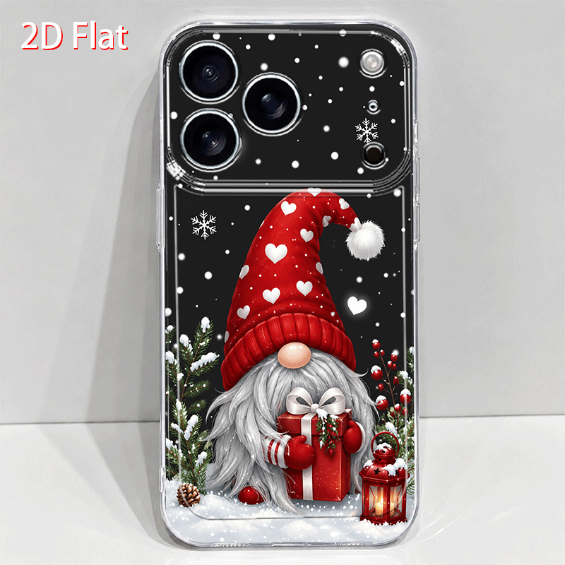 TEMU Phone Case: 2d Hat Snow Phone Case, Full-coverage Drop-proof Soft Case With A Pattern, Suitable For Iphone 17/16/15/14/13/12/11 Pro