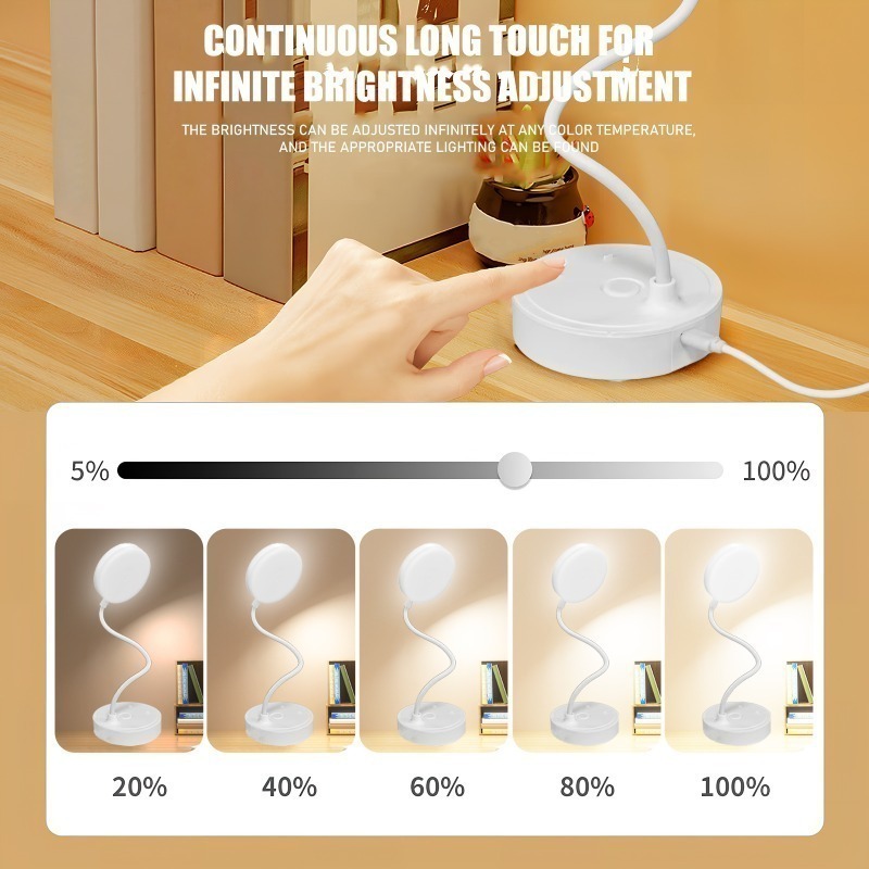 360 Degree Flexible Gooseneck LED Eye Care Desk Lamp