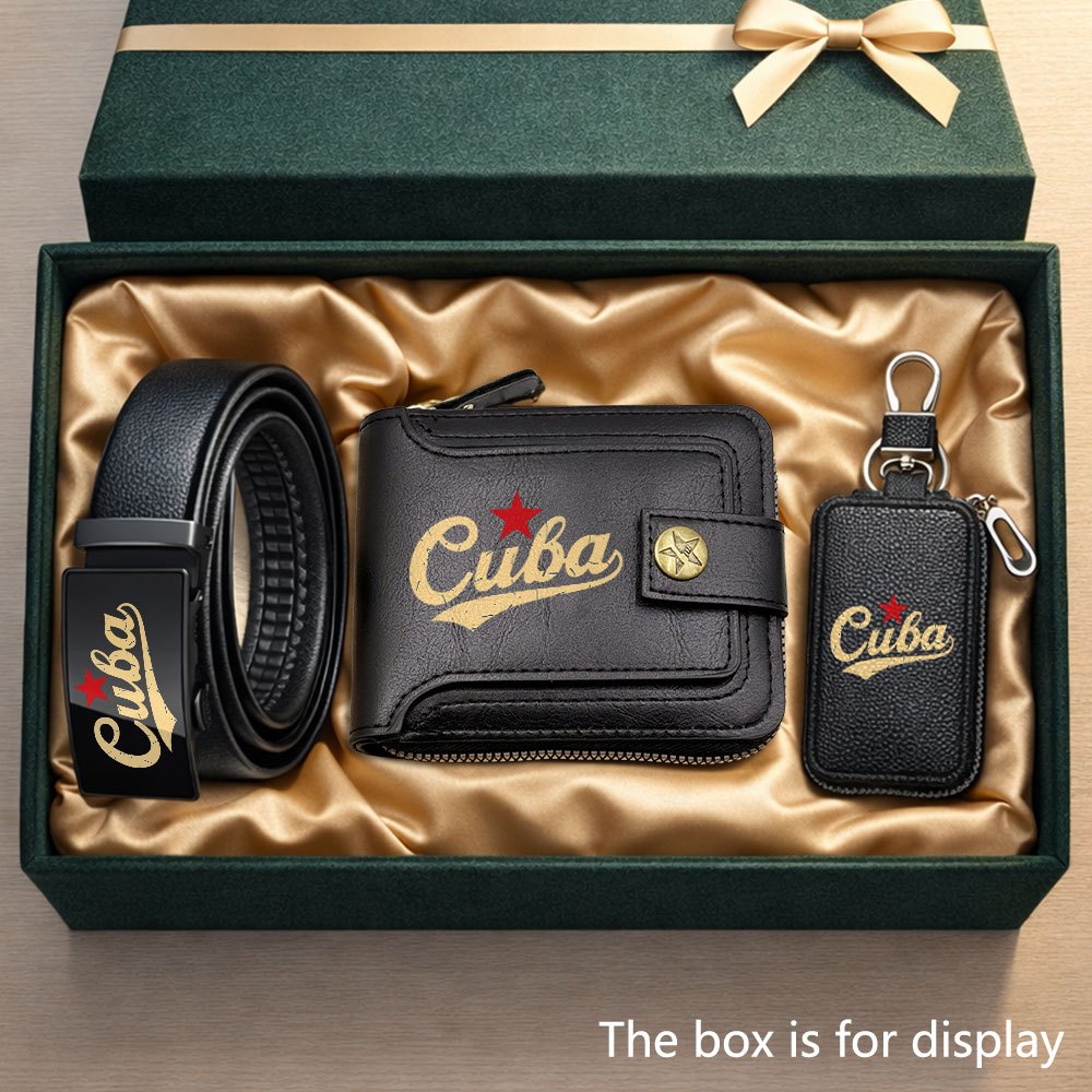 TEMU Conjunto de billetera para hombre estilo retro con logotipo impreso, 3 piezas, colección de accesorios diarios, billetera clásica múltiples