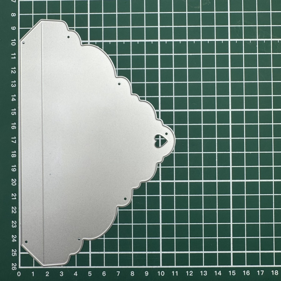 Image of Newly Heart-shaped Scalloped Envelope Cover Metal Cutting Dies For Scrapbooking, Card Creation, Stencils, And Embossing Craft Decoration