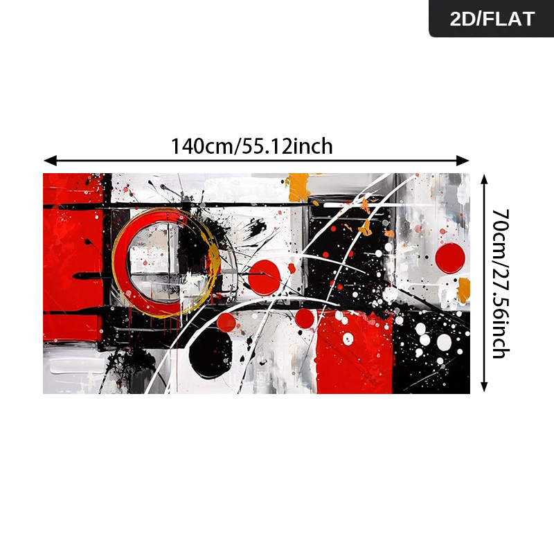 TEMU Piatto 2D, 1 pezzo Piatto 2D 27.56*55.12in/70cm*140cm astratta senza cornice astratta Stampa da parete su tela , , , Gialla per Poster su tela