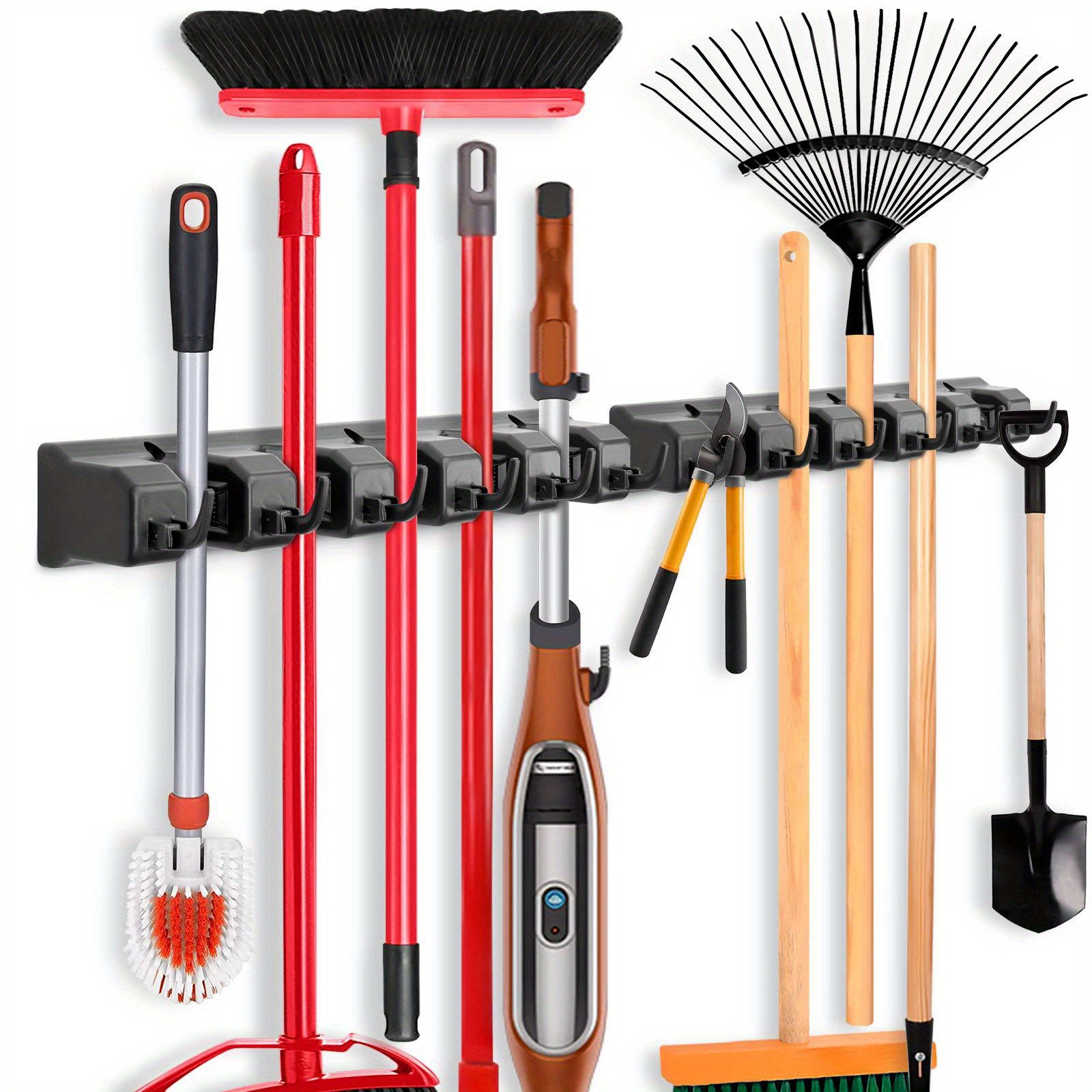 

1/2pcs Mop And , -mounted Gardening Tool Organizer, Clothes Tool , Suitable For , , , 5 Positions And 6 ,