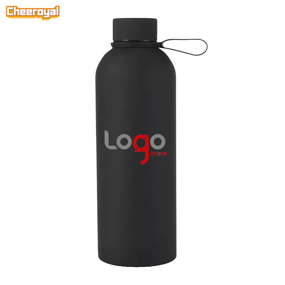 TEMU 1pc 18oz Personalized Stainless Steel Insulated Narrow-mouth Sports Water Bottle, Customizable Portable Outdoor Sports With Handle, Customizable