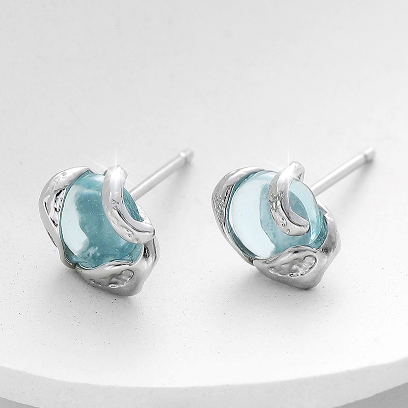 2pcs Women's Snake-Shaped Hoop Earrings with Textured Hooks