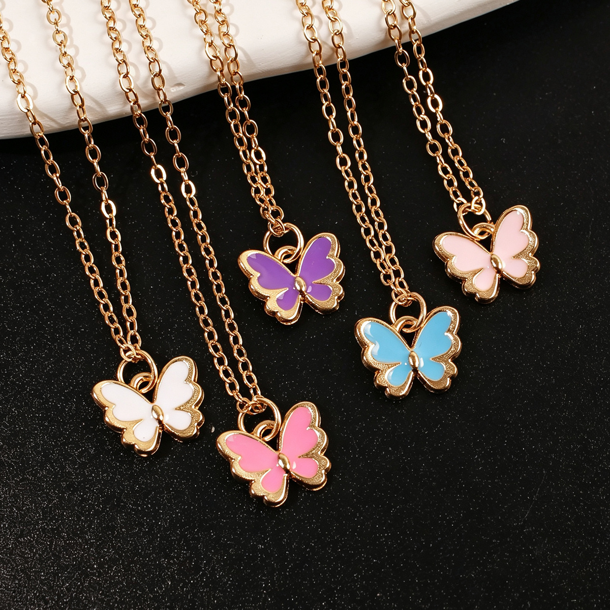 TEMU 5pcs Minimalist Fashion Elegant Light Luxury Niche Design Y2k Style Pendant Necklace Set Jewelry, Suitable For Daily All-match Commuting, A
