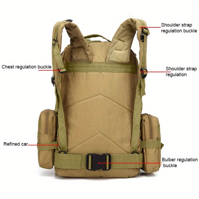 Men's Large Capacity 55L Outdoor Backpack for Hiking
