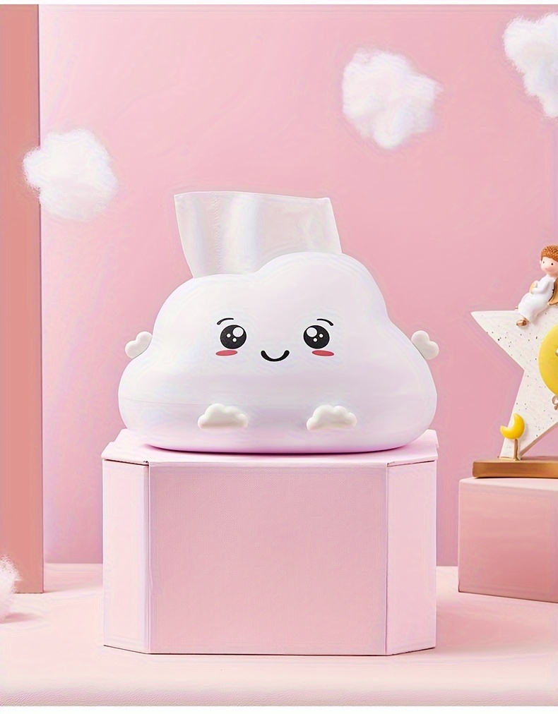 1pc plastic cloud shaped tissue box cover cartoon facial tissue dispenser for   living room bedroom office non food contact storage organizer Product details 1