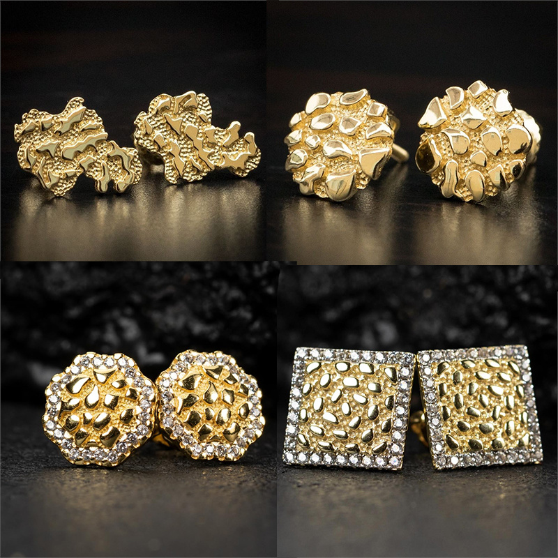 TEMU 4 Pairs/set Vintage Creative Hip Hop Irregular Earrings Holiday Gifts Birthday Party Gifts Anniversary Gifts Party Gifts