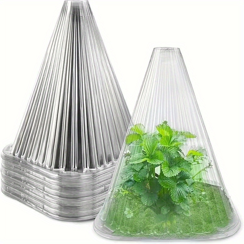 

15pcs/25pcs Large Reusable Plant Cloche - Protects Plants From Birds, Frost, Snails, And More, Transparent, Garden Supplies For