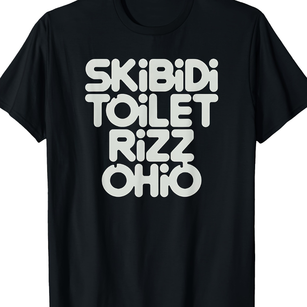 

Skibidi Toilet Ohio - Funny Meme T-shirt For Men, 100% Cotton, Casual Fit, Machine Washable