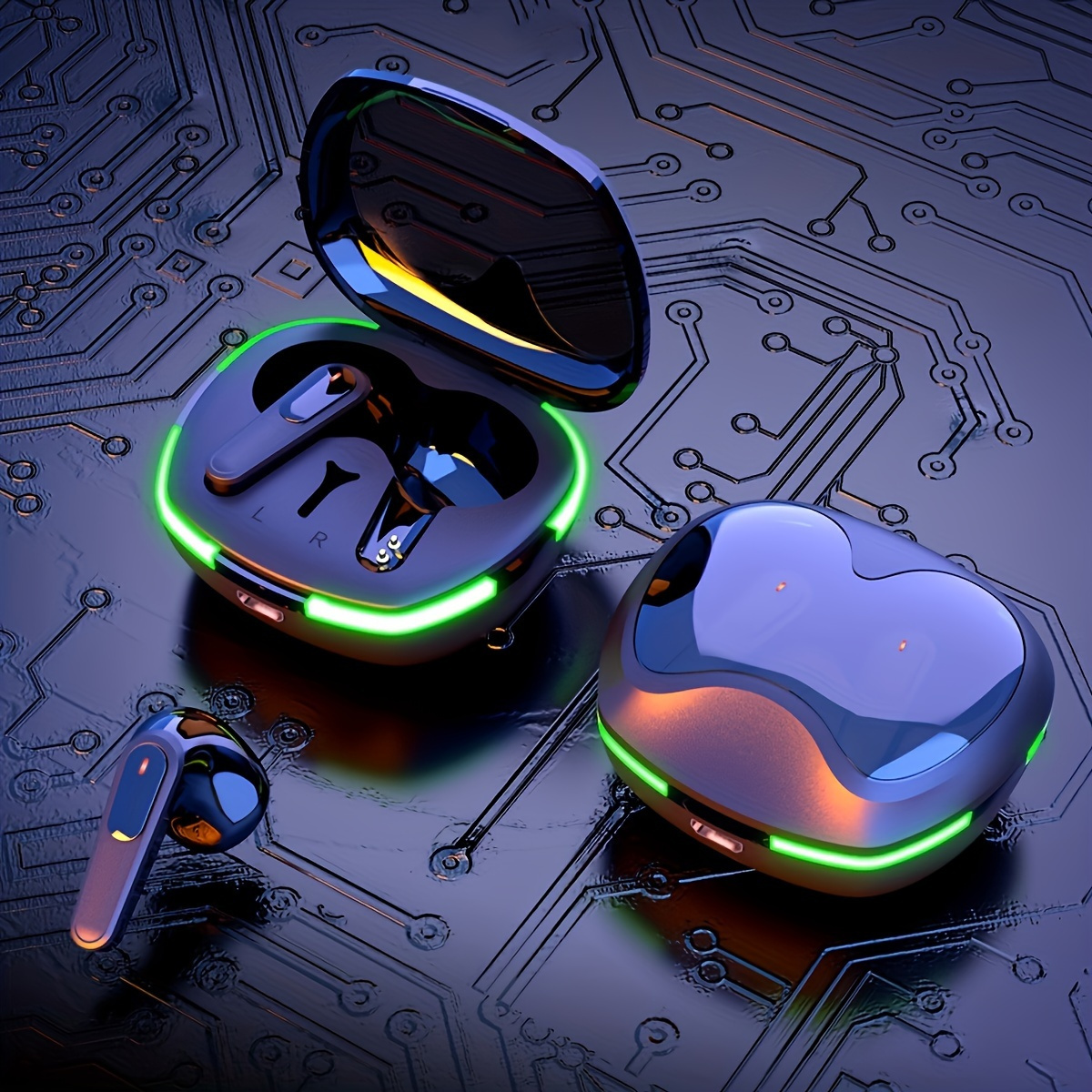 New Wireless Earphones Headphones Led Display