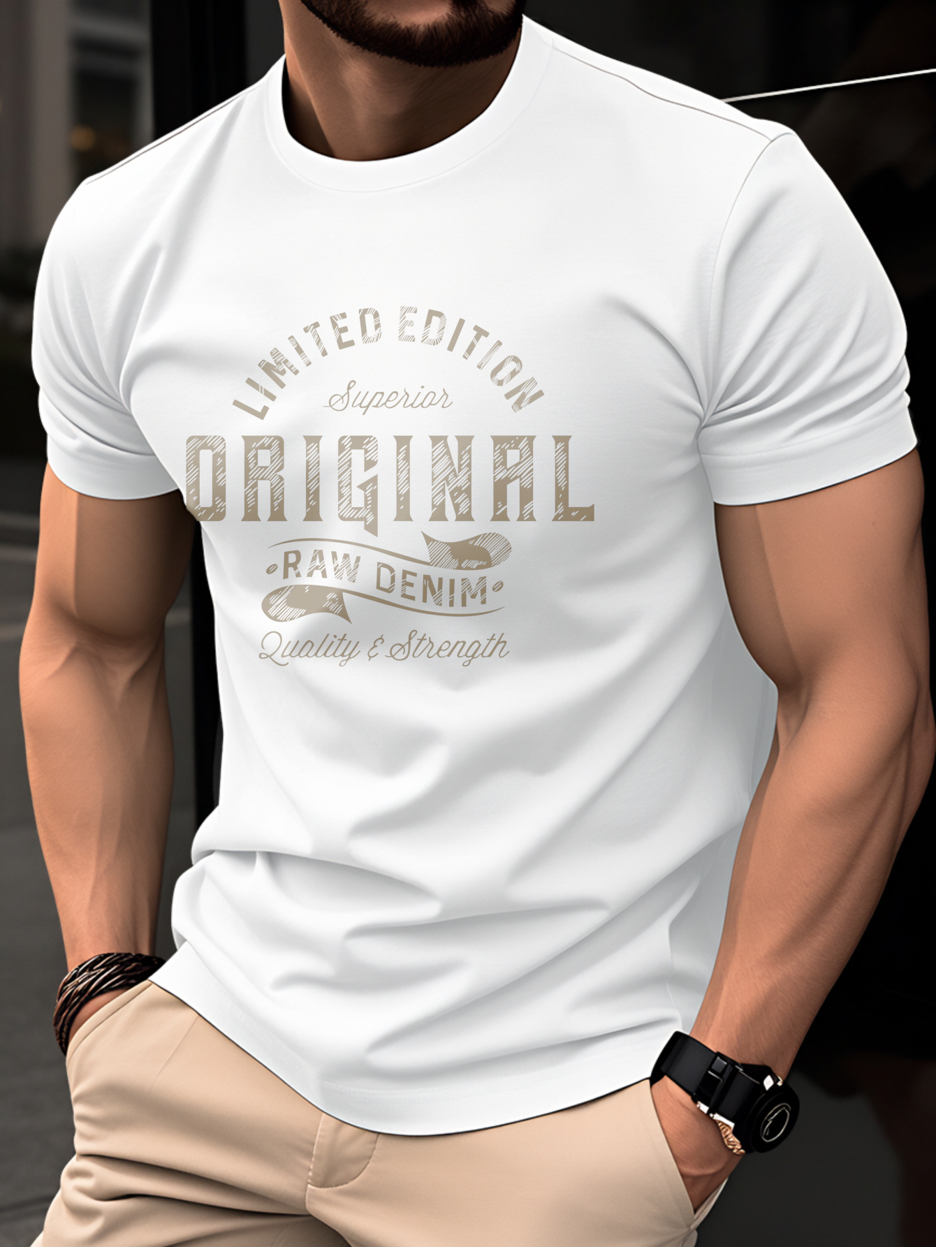 100 cotton mens t shirt summer short sleeve lightweight top trendy   fit for daily casual wear breathable vintage letter print design for a fashion statement